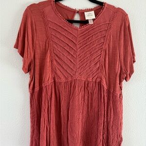 Knox Rose Women's Detailed Rust Top